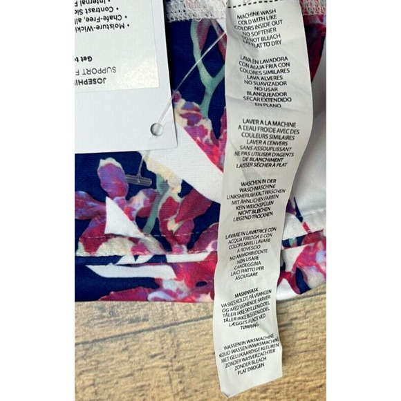 Fabletics Leggings Womens Large White Pink Floral Actual 30X27 Stretch Pants NWT - Picture 7 of 8